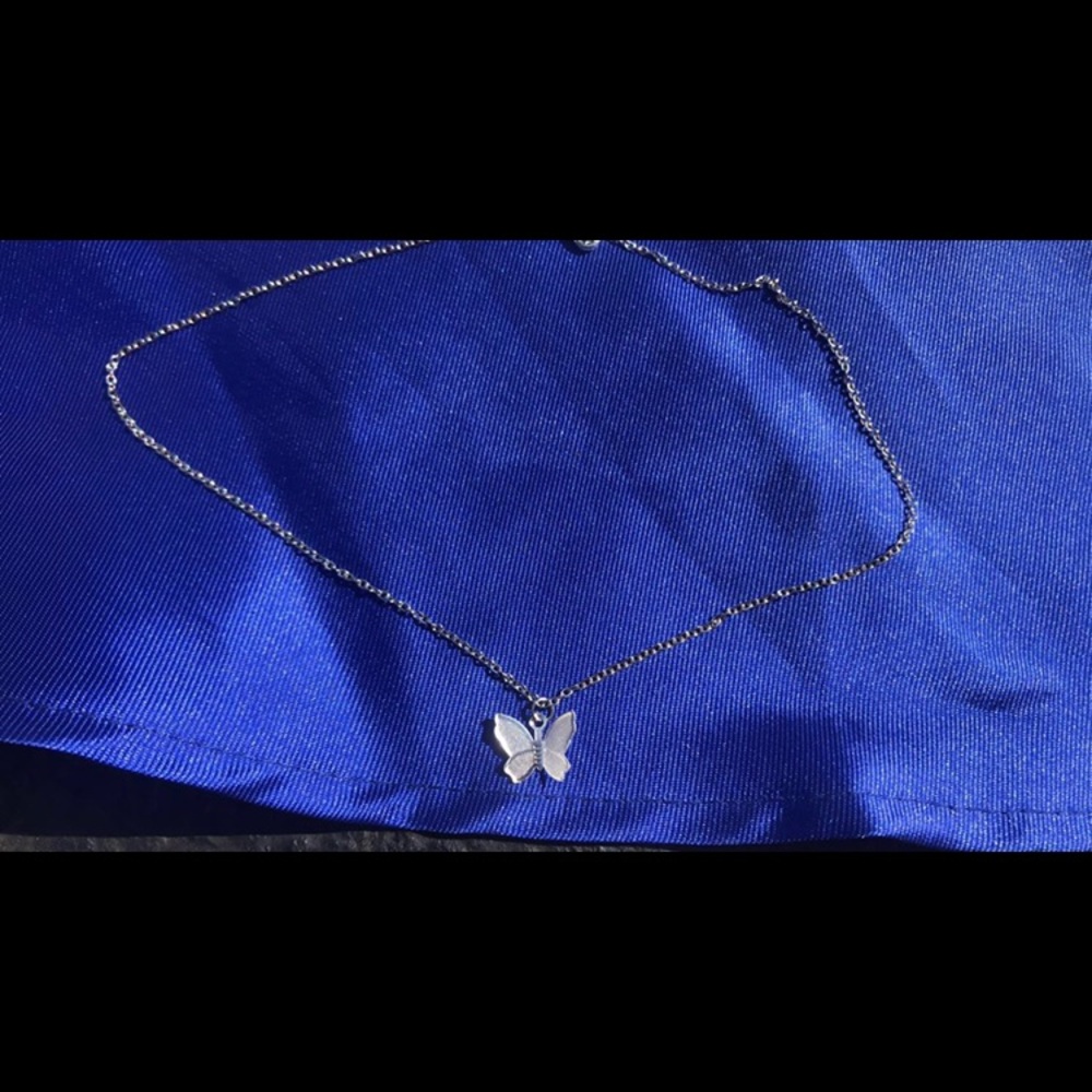 Silver butterfly necklace 🦋